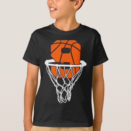 9e verjaardag basketbal negen 9 jaar oud jongens K T-shirt (Voorkant)