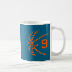 9e verjaardag basketbal negen 9 jaar oude jongens koffiemok