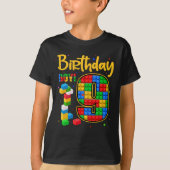 9e verjaardag Cadeau 9 jaar oude blokboeien T-shirt (Voorkant)