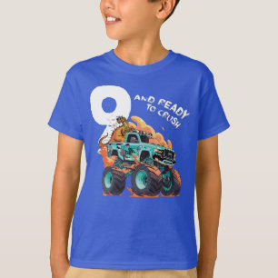 9e verjaardag cadeau jongens, 9 en klaar om te ver t-shirt