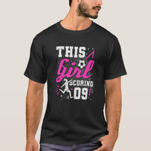 9e verjaardag dit meisje scoren 9 jaar oud voetbal t-shirt
