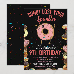 9e Verjaardag Donut Verlies Je Spikkels Meisjes Kaart