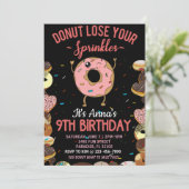 9e verjaardag Donut verlies je sprinkles Meisjes U (Staand voorkant)