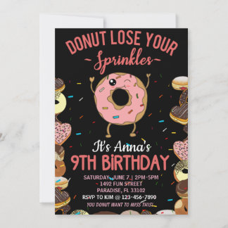 9e verjaardag Donut verlies je sprinkles meisjes u