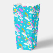 9e Verjaardag Eenhoorn met Cake Favoriete Box Bedankdoosjes (Achterkant)