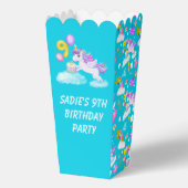 9e Verjaardag Eenhoorn met Cake Favoriete Box Bedankdoosjes (Voorkant)
