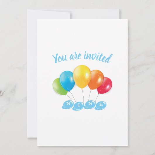 9e verjaardag foto collage nummer 9 Jongen Kaart (Achterkant)