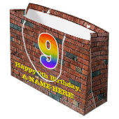 9e verjaardag: Fun, door Graffiti geïnspireerde re Groot Cadeauzakje (Achterkant Gekanteld)