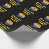 9e verjaardag: Fun, kleurrijke regenboog geïnspire Cadeaupapier (Hoek)