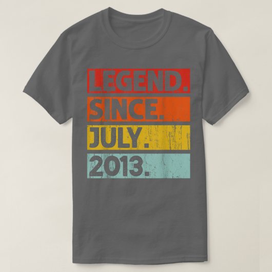 9e verjaardag: Geschenken sinds juli 2013 9 jaar T-shirt (Design voorkant)