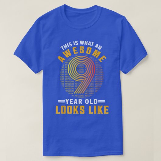 9e verjaardag Geschenken van 9 jaar oud Geweldige  T-shirt (Design voorkant)