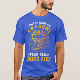 9e verjaardag Geschenken van 9 jaar oud Geweldige  T-shirt