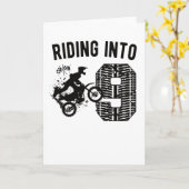 9e verjaardag: Gift Dirt Bike 9 jaar oude motocros Kaart (Gele Bloem)