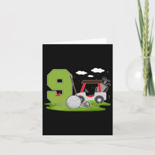 9e Verjaardag Golf 9 Jaar Oude Verjaardag Party Go Kaart