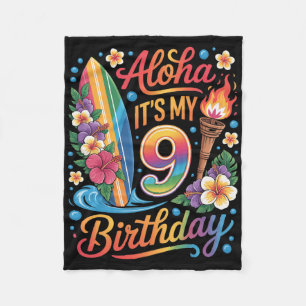 9e verjaardag Hawaii Aloha Tropische vakantie crui Fleece Deken