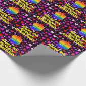 9e verjaardag: Het liefhebbende Kunstpatroon van d Cadeaupapier (Hoek)