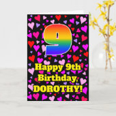 9e verjaardag: Het liefhebbende Kunstpatroon van d Kaart (Gele Bloem)