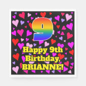 9e verjaardag: Het liefhebbende Kunstpatroon van d Servet (Voorkant)