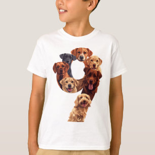 9e verjaardag hond puppy thema 9 jaar oude Kinder  T-shirt