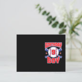 9e verjaardag honkbal grote nummer negen 9 jaar ou briefkaart (Staand voorkant)