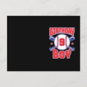 9e verjaardag honkbal grote nummer negen 9 jaar ou briefkaart (Voorkant)
