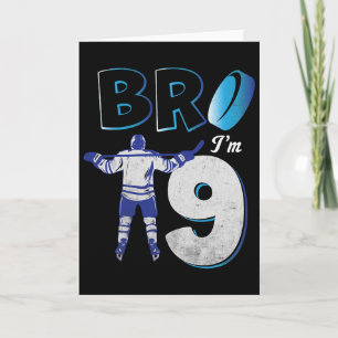 9e verjaardag ijshockey jongen 9 jaar oud hockey s kaart