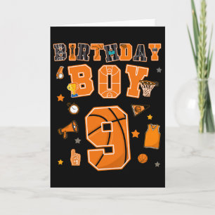9e verjaardag jongen 9 jaar skelet feestje negen j kaart