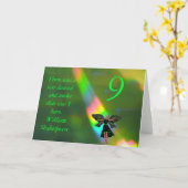 9e verjaardag kaart (Gele Bloem)