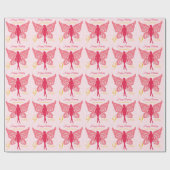 9e verjaardag kleindochter Fairy Pink Cadeaupapier (Vlak)