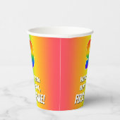 9e verjaardag: kleurrijk, vun regenboogpatroon # 9 papieren bekers (Rechts)