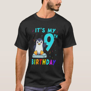 9e verjaardag Leuke Pinguïn Verjaardag 9 jaar oud T-shirt
