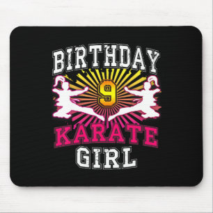 9e verjaardag meisje - Karate 9 jaar oud Muismat