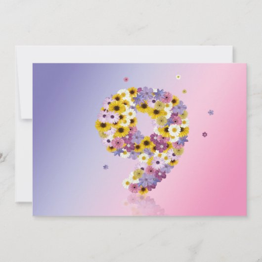 9e verjaardag, met bloembollen kaart (Voorkant)