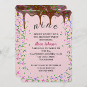 9e verjaardag met chocolade ijsjes en sprenkels kaart (Voorkant / Achterkant)