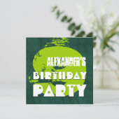 9e verjaardag negende jaar oude groene Stippen Kaart (Staand voorkant)