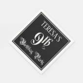 9e verjaardag Partij - Fancy Manuscript + de Naam Servet (Hoek)