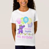 9e verjaardag prinses, aangepaste naam t-shirt (Voorkant)