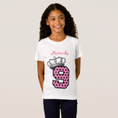 9e verjaardag prinses kroon en harten V04 T-shirt (Voorkant volledig)