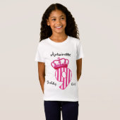 9e verjaardag Prinses ROZE Kroon en Strepen V01 T-shirt (Voorkant volledig)