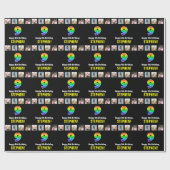 9e verjaardag: Regenboog "9"; Aangepaste foto's &  Cadeaupapier (Vlak)