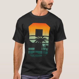 9e verjaardag Retro Beach Zomer thema 9 jaar oud T-shirt