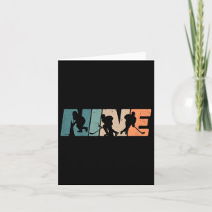 9e verjaardag Retro Ice Hockey 9 jaar oud Boy Girl Kaart