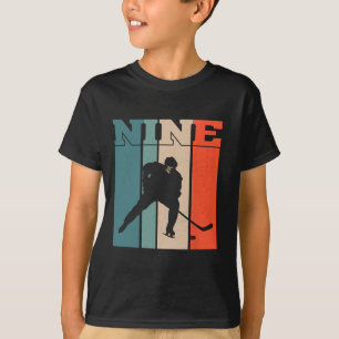 9e verjaardag Retro Ice Hockey 9 jaar oud Boy Girl T-shirt
