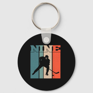 9e verjaardag Retro IJshockey 9 Jaar Oude Jongen M Sleutelhanger