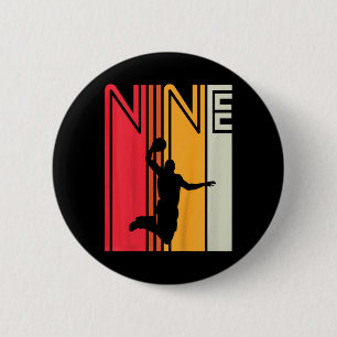 9e verjaardag Skeletliefhebber 9 jaar oud Retro Ronde Button 5,7 Cm