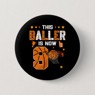 9e verjaardag Sketll deze Ller is nu negen jaar ou Ronde Button 5,7 Cm
