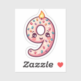 9e verjaardag Sticker