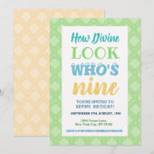 9e verjaardag uitnodiging Gezegden (Voorkant / Achterkant)