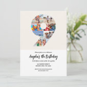 9e verjaardag uitnodiging minimalist - nummer 9 (Staand voorkant)