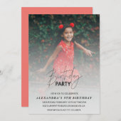 9e verjaardag uitnodiging Verjaardagsfeest Foto Gr (Voorkant / Achterkant)